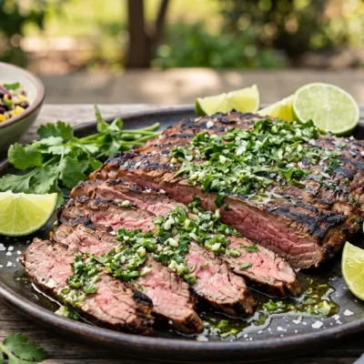 Grilled Flank Steak with Cilantro-Lime Marinade