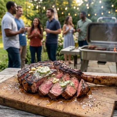 Grilled Tomahawk Steak for a Crowd