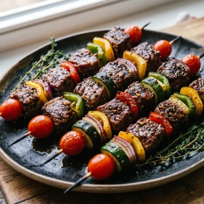 Grilled Steak and Veggie Kabobs – The Ultimate BBQ Marinade