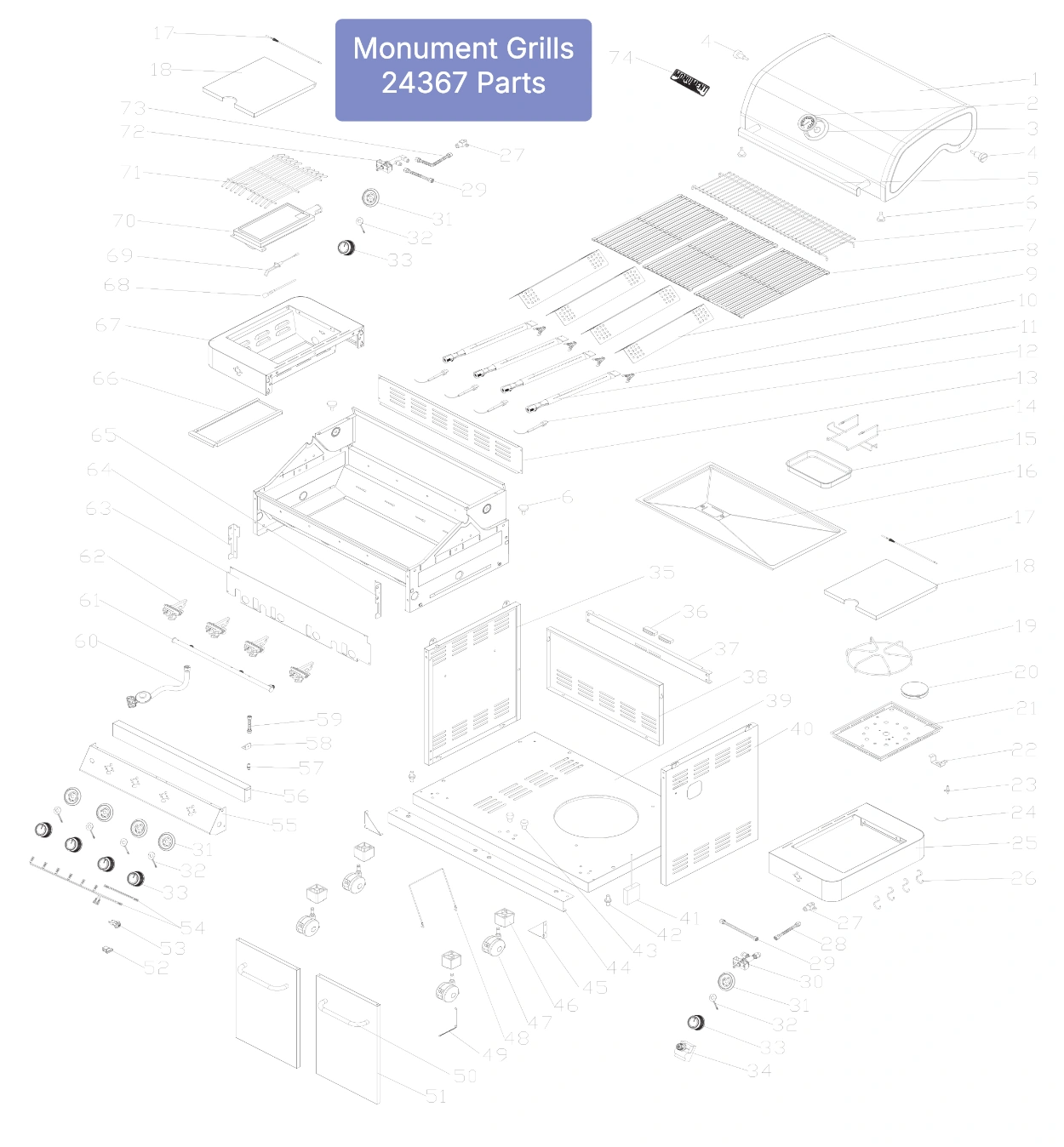Monument Grills 24367 Parts Diagram