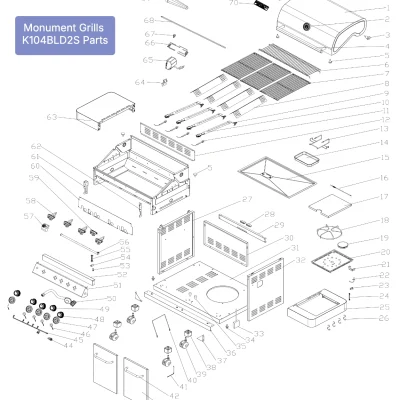 Monument Grills K104BLD2S Parts